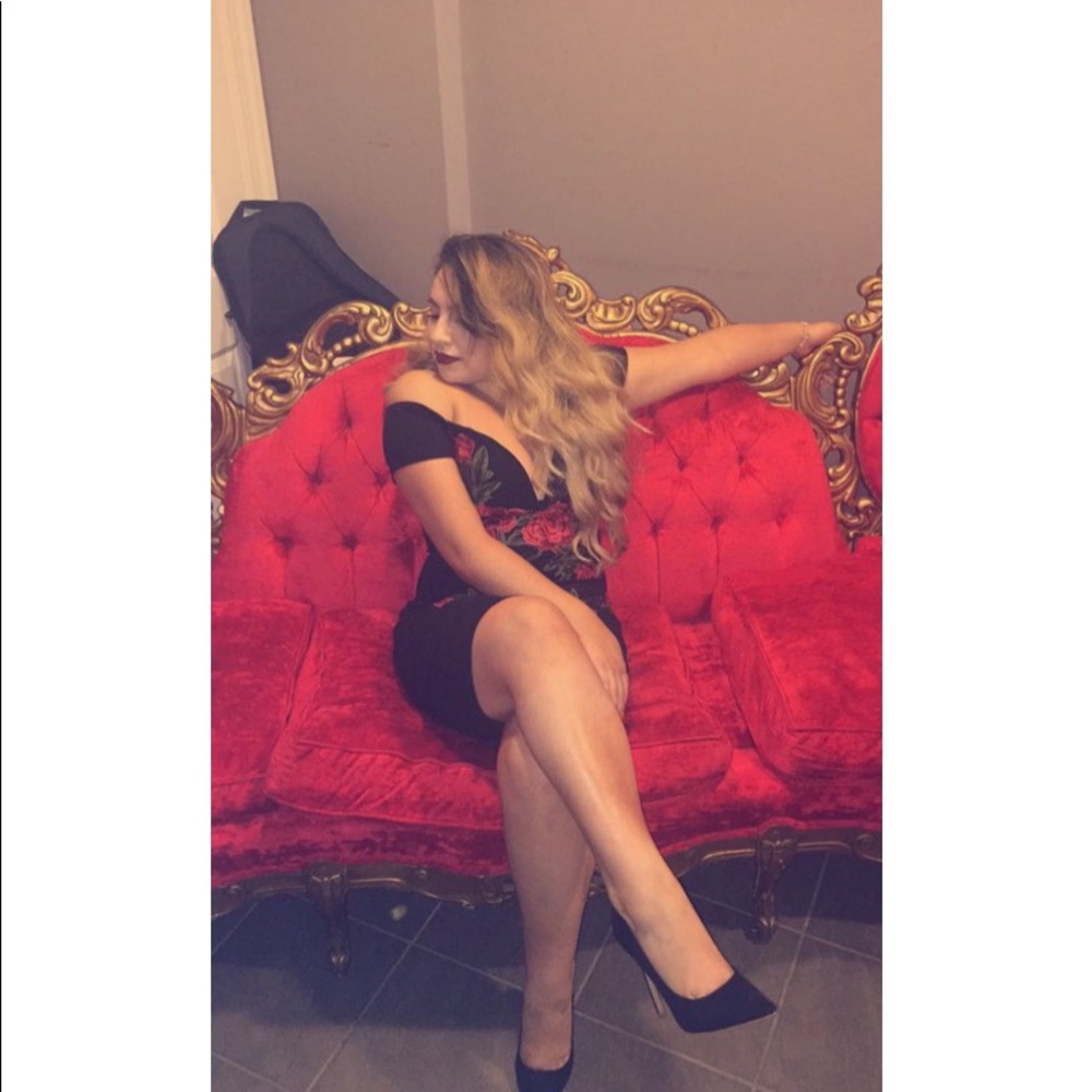 flower off the shoulder dress